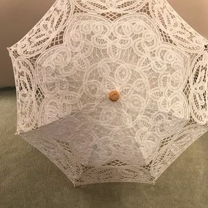 White lace parasol